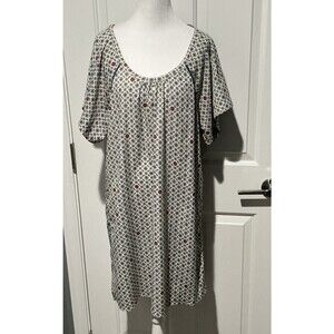 Roxy Dress Shift Casual Lace Lightweight Cream Blue Red Women’s XL